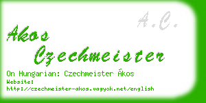 akos czechmeister business card